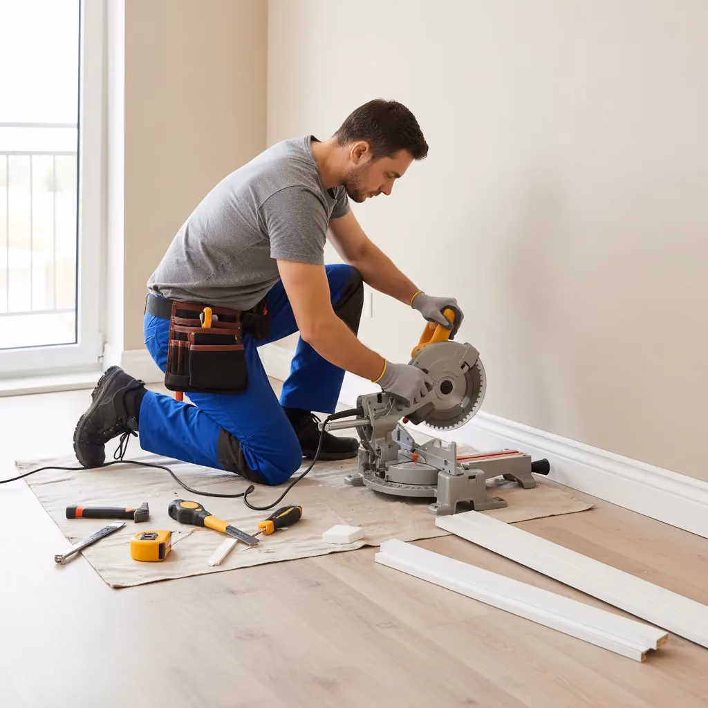 How do you fix water damaged baseboards?