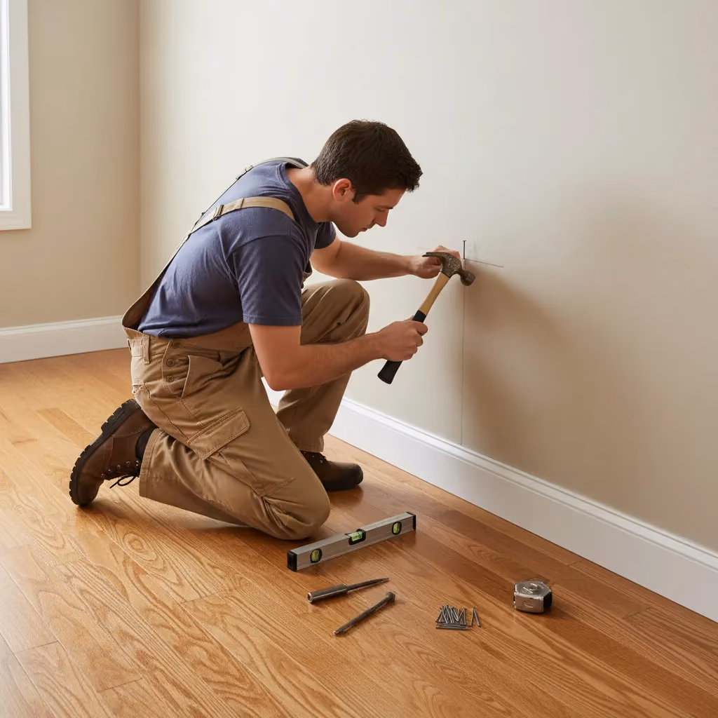 How to install baseboards without a nail gun