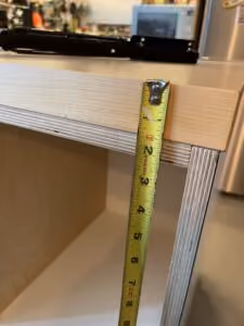 Measure the existing countertop and island structure