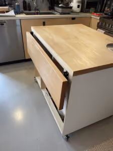 Install the piano hinge