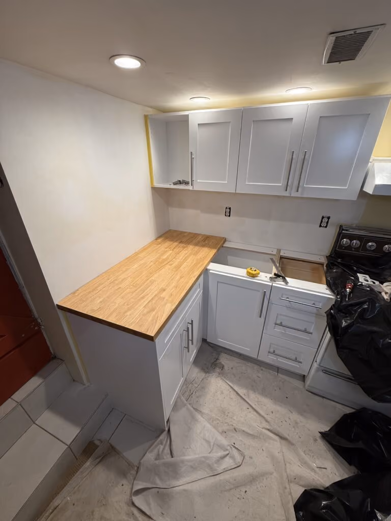 Butcher Block Countertop Installation