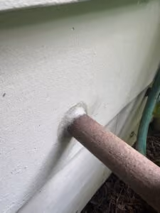 Seal pipes that pass through walls.