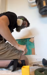 drywall with a technician