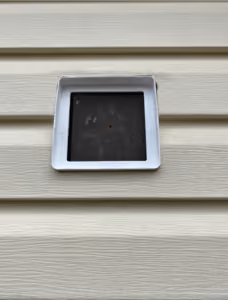 A vent without the hole cut yet