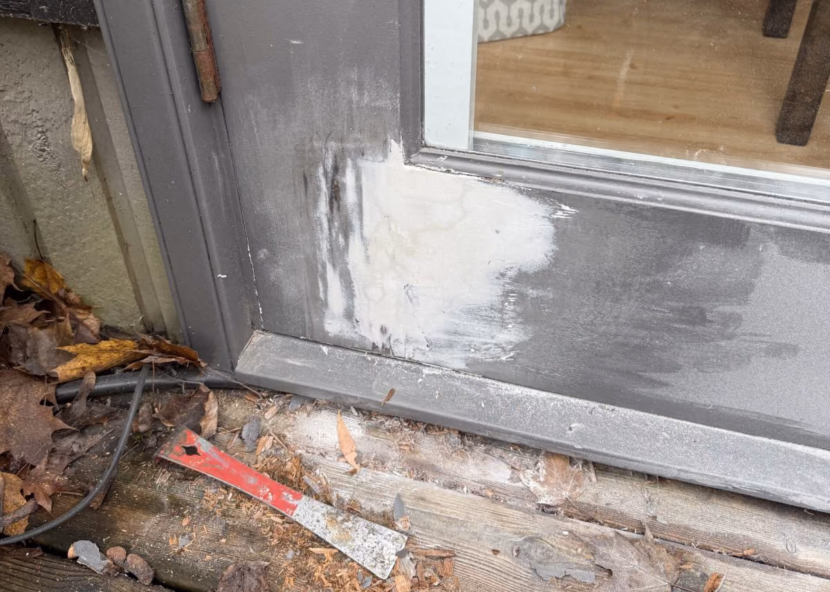 Exterior Door Epoxy Repair In Coquitlam