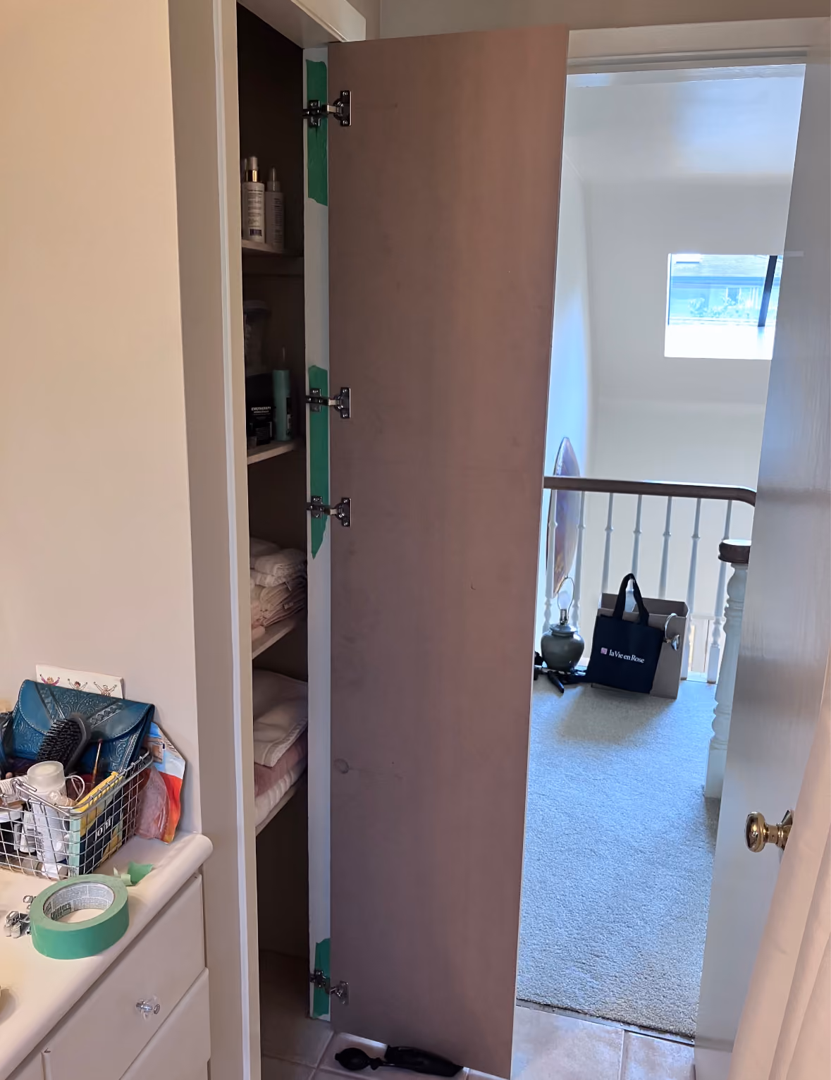 A Custom Bathroom Closet Door In West Vancouver