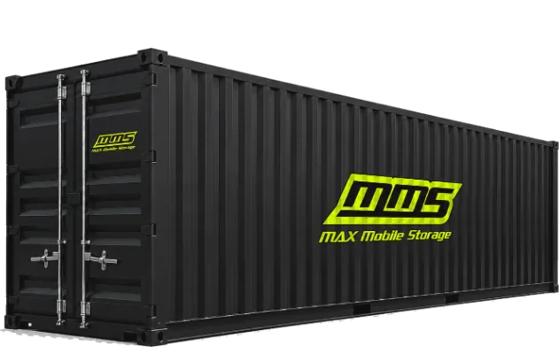 Max Mobile Storage 40′ Container shipping container in jet black