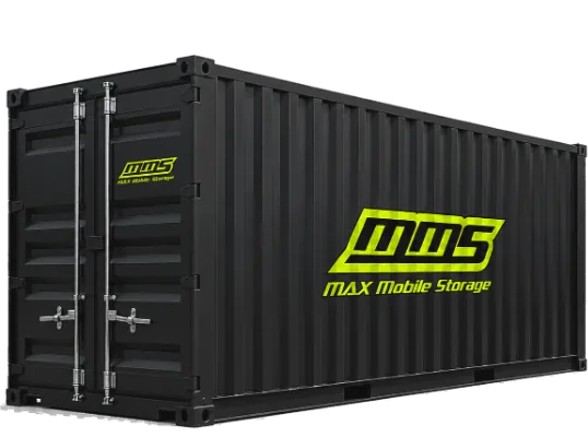 Max Mobile Storage 20′ Container shipping container in jet black