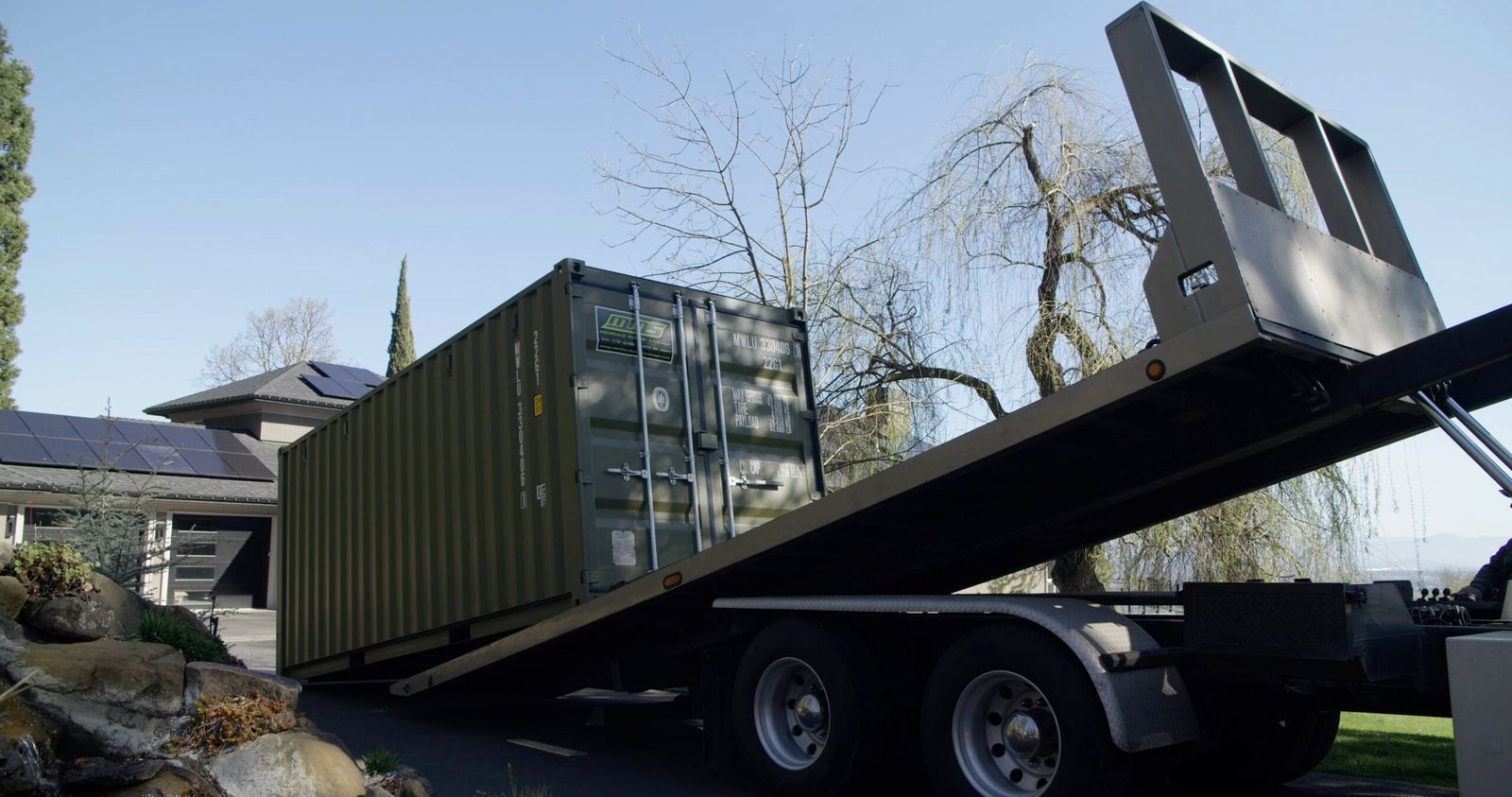 Container modification with a framed window installed