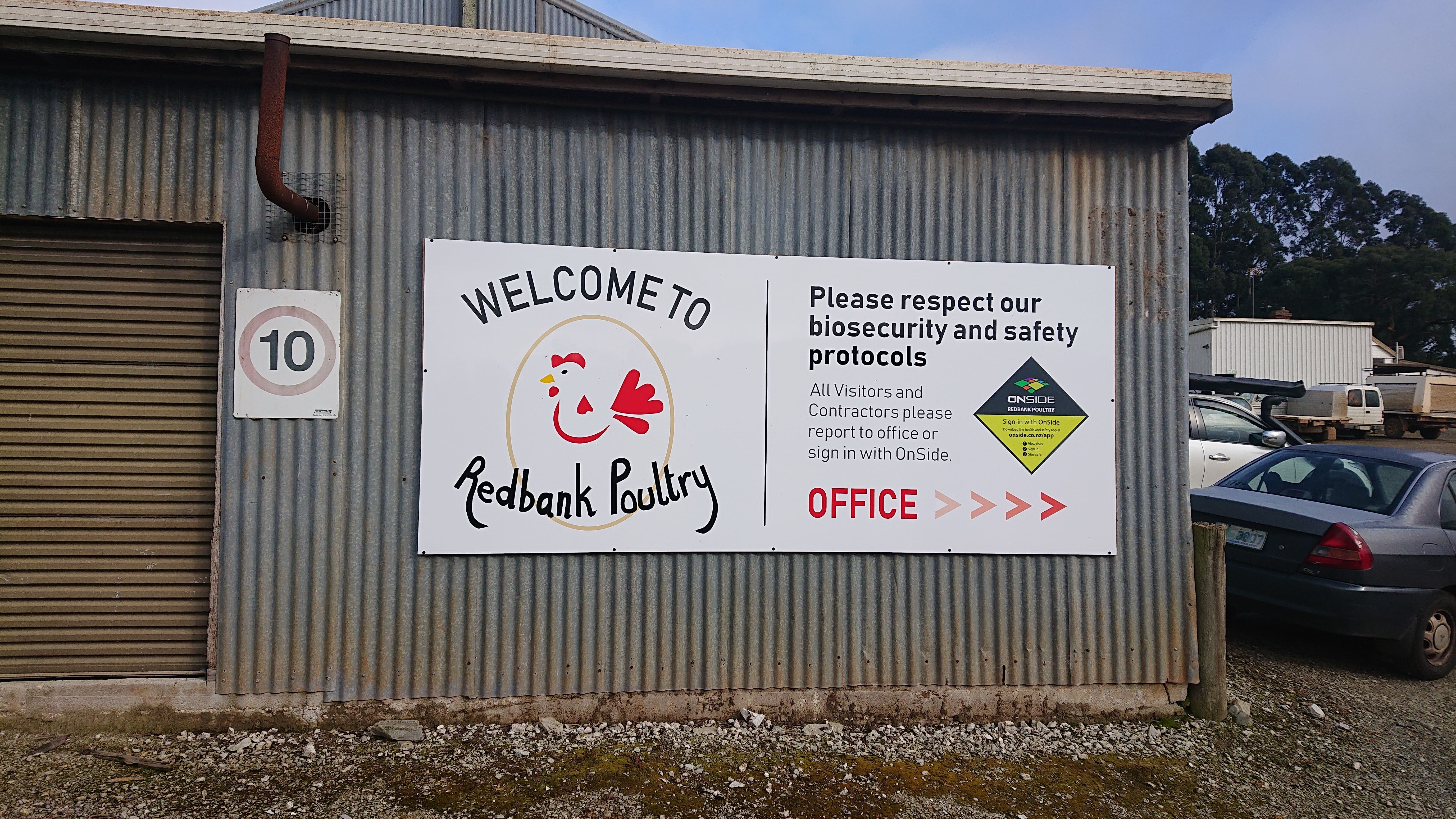 Onside sign at Redbank Farming
