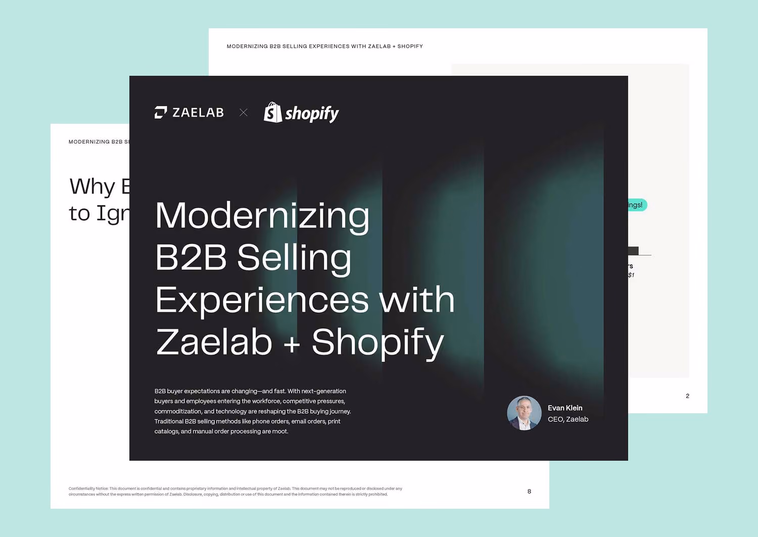 A Whitepaper's "Modernizing B2B Selling Experiences with Zaelab and Shopify" Cover