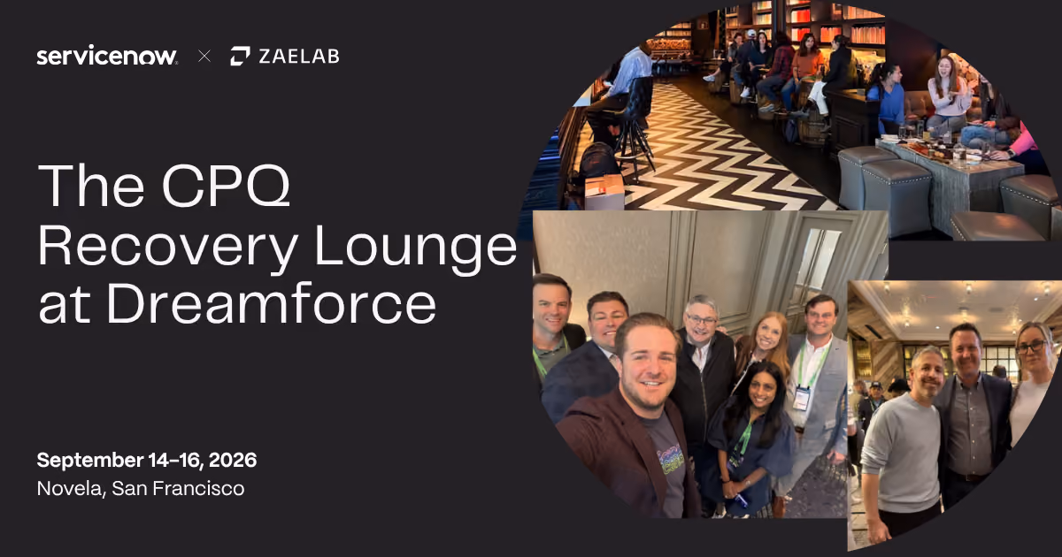 Dreamforce CPQ Recovery Lounge