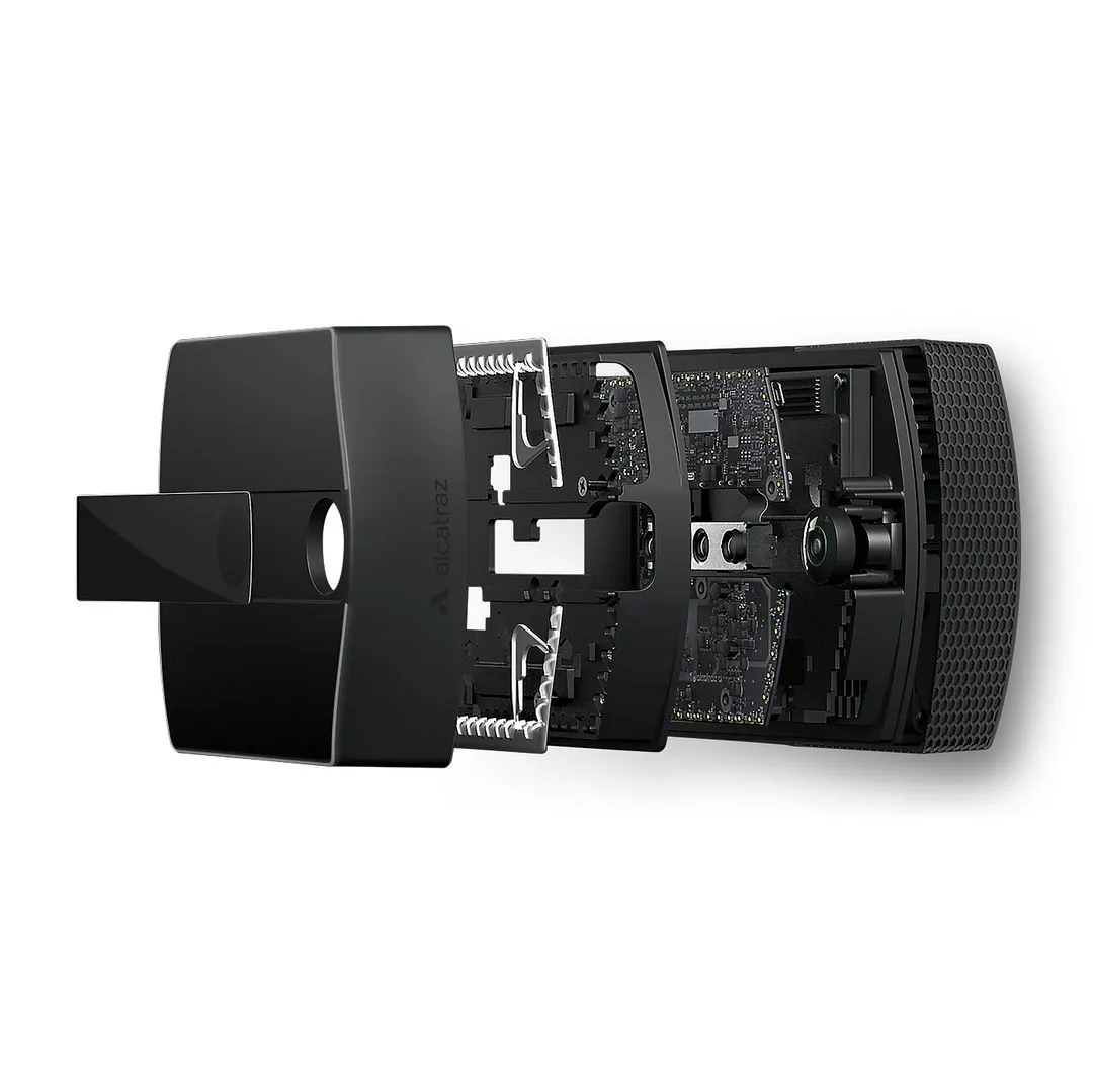 Exploded view of the Rock revealing its internal circuit boards and components