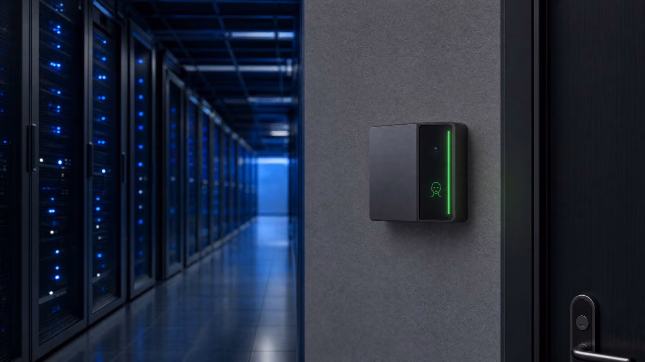 Rock X on a data center hall door