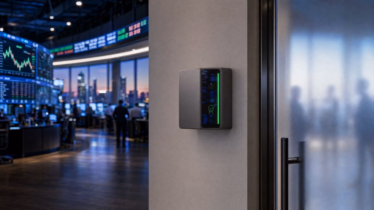 Rock X at a trading floor door