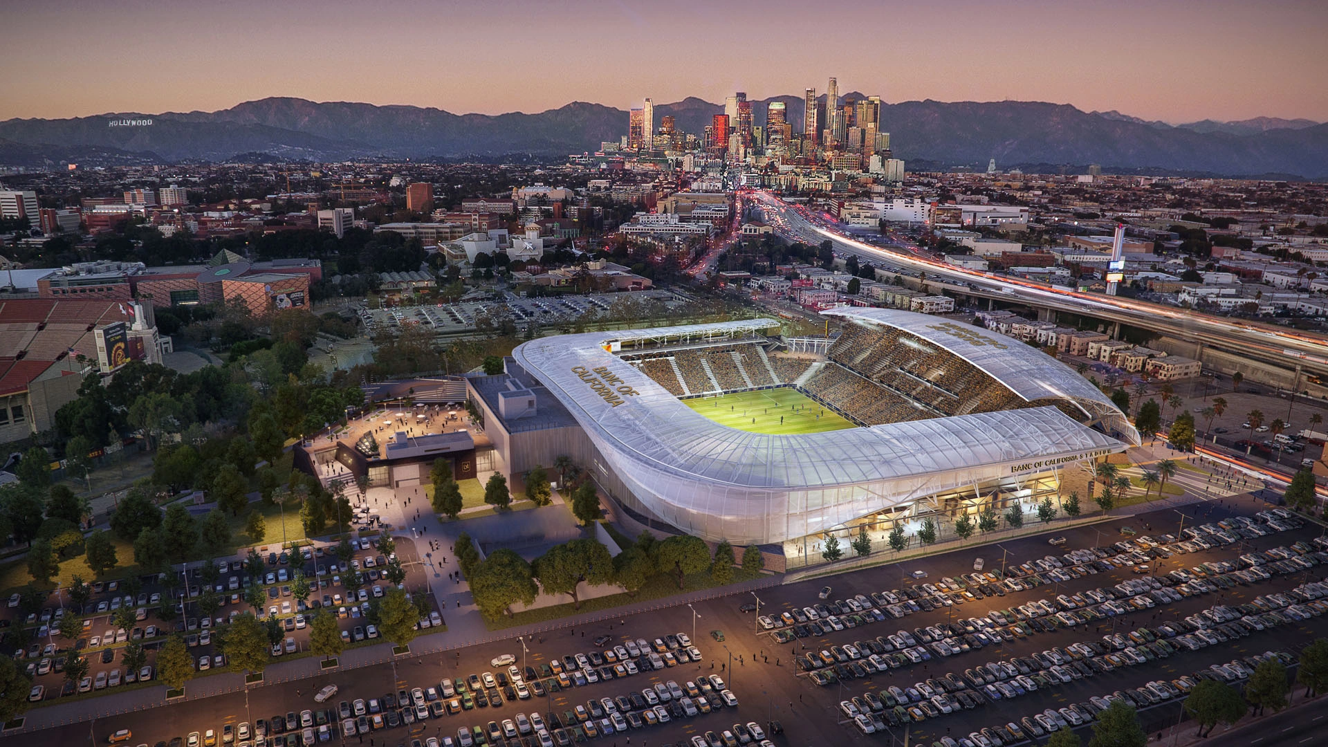 Los Angeles Football Club stadium concourse