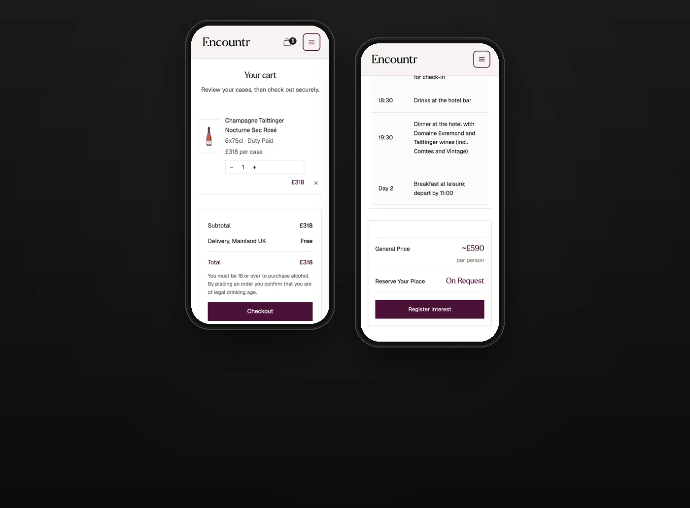 hydro.website webflow development encountr checkout and booking