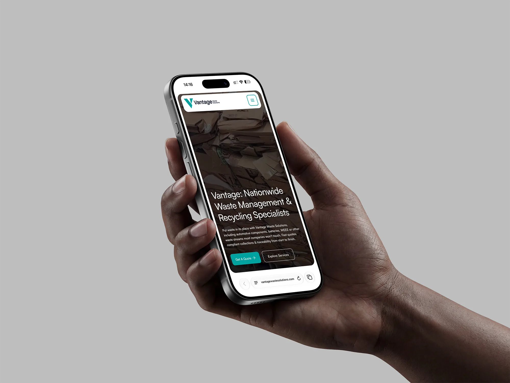 hydro brand design agency vantage waste solutions