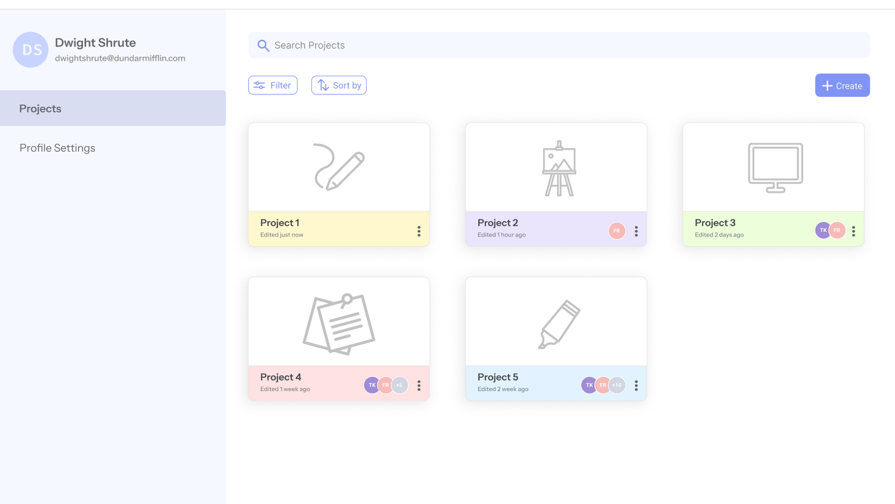 The stiko project dashboard showing design packages and their versions