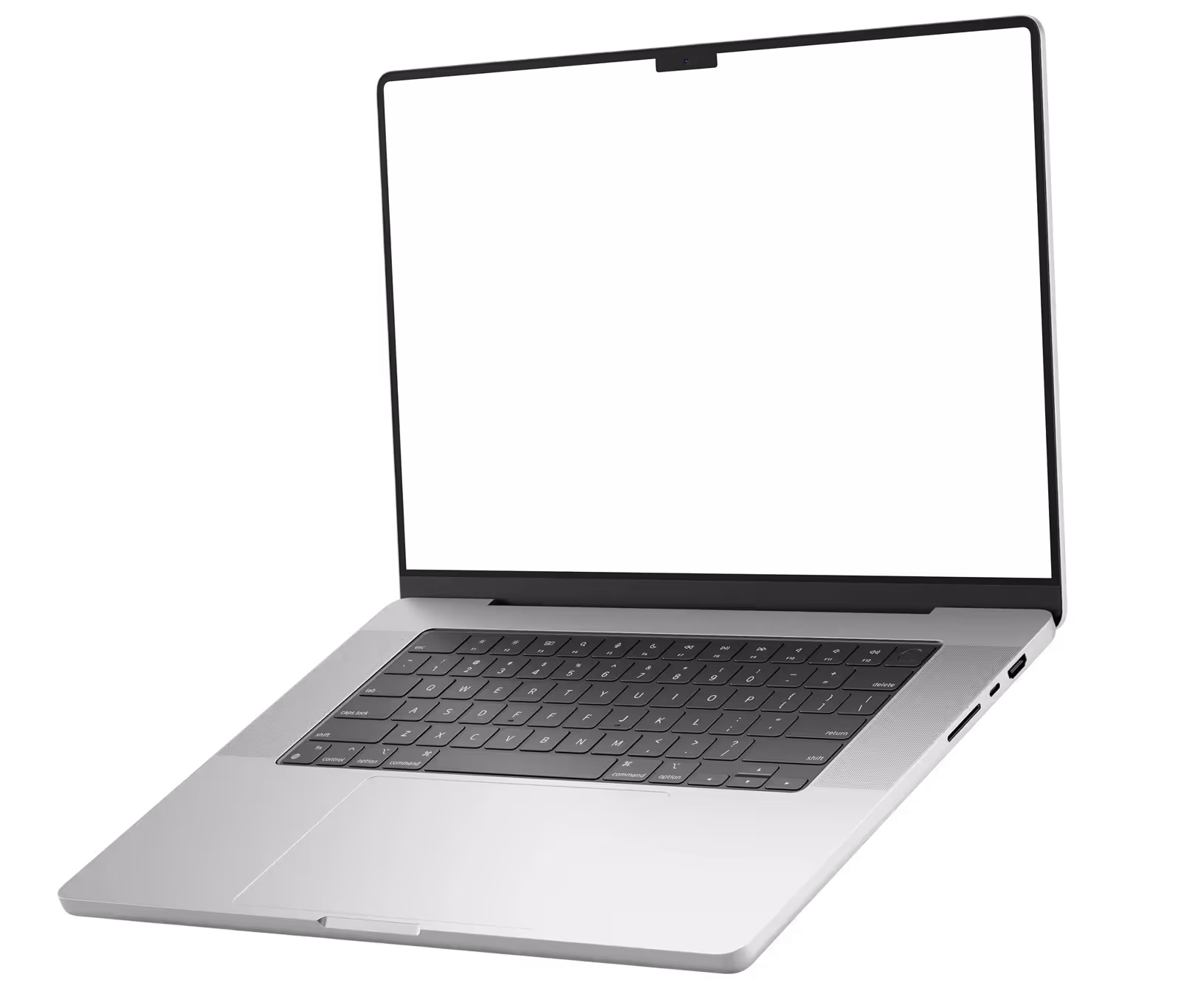 Open laptop met leeg scherm