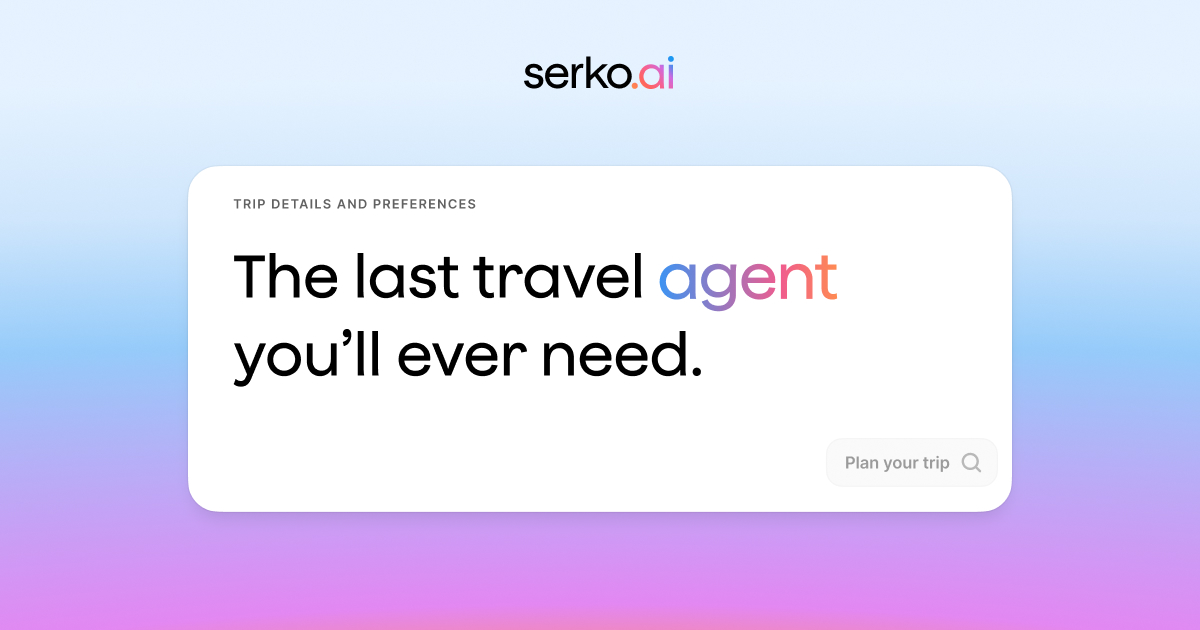 Screenshot of Serko AI, An AI travel agent that books, watches and refunds business trips