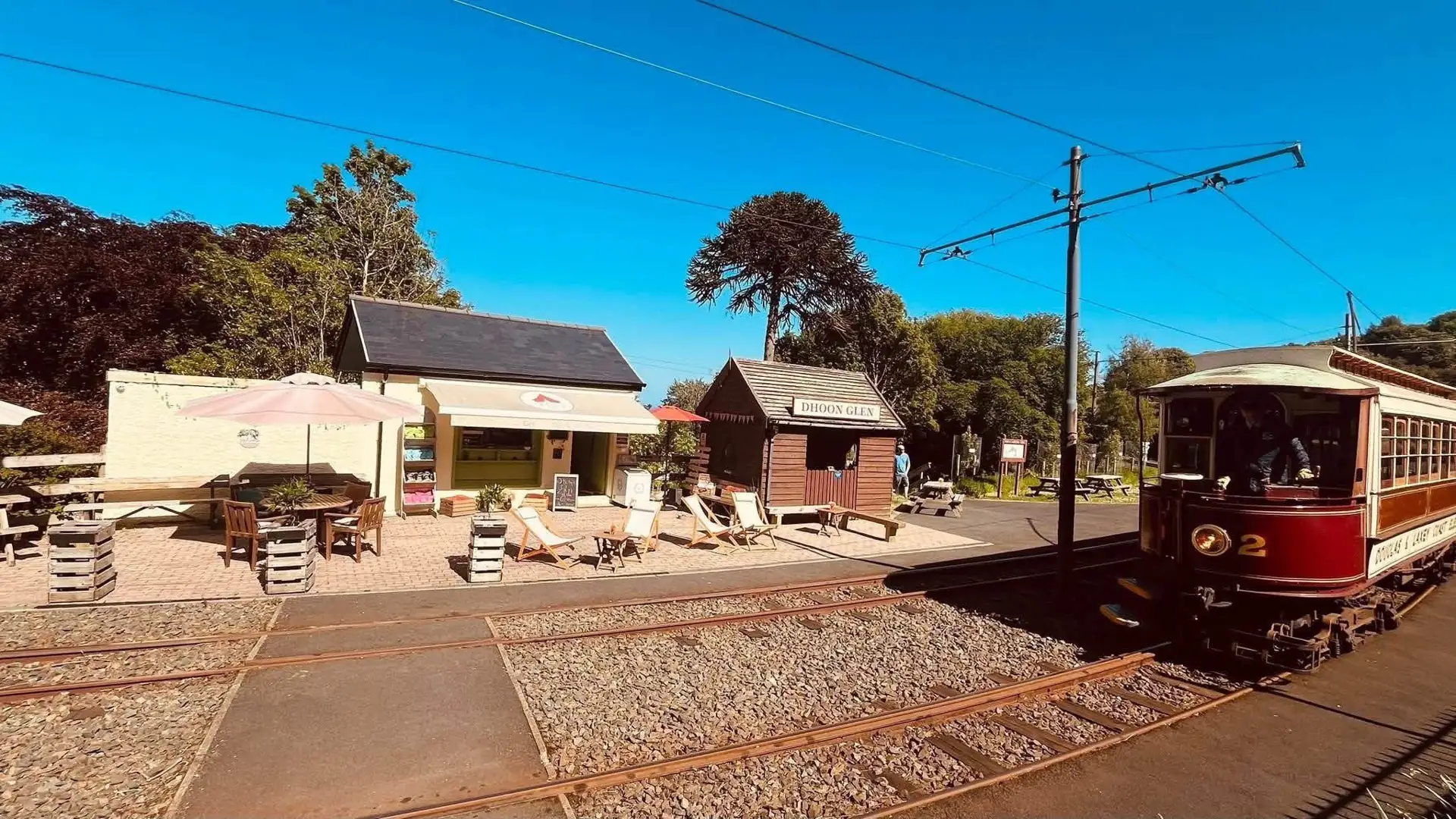 Zen at the Glen café beside the Manx Electric Railway at Dhoon Glen