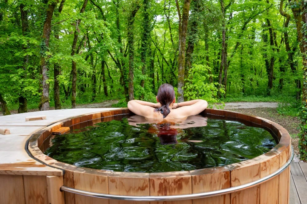 Outdoor relaxation in a woodland setting