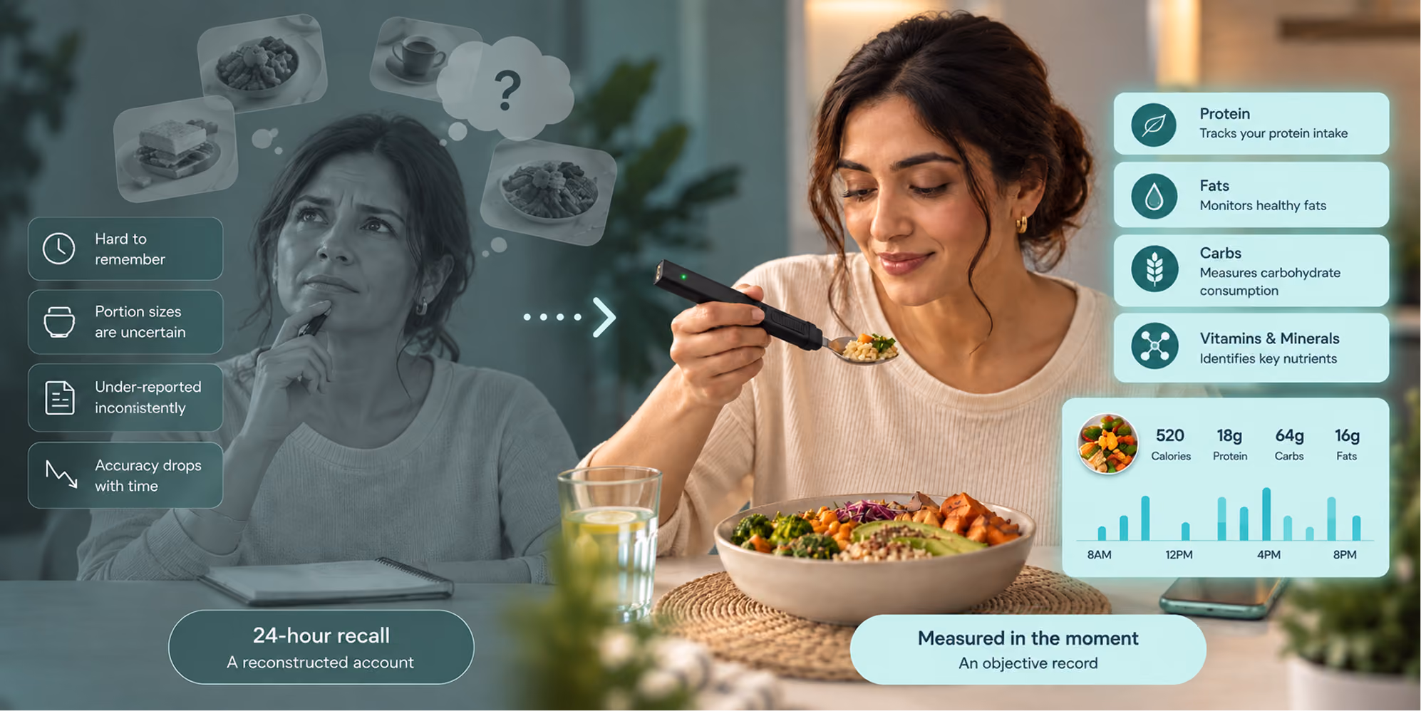 Dietitian reviewing a patient's nutrition record in a clinic