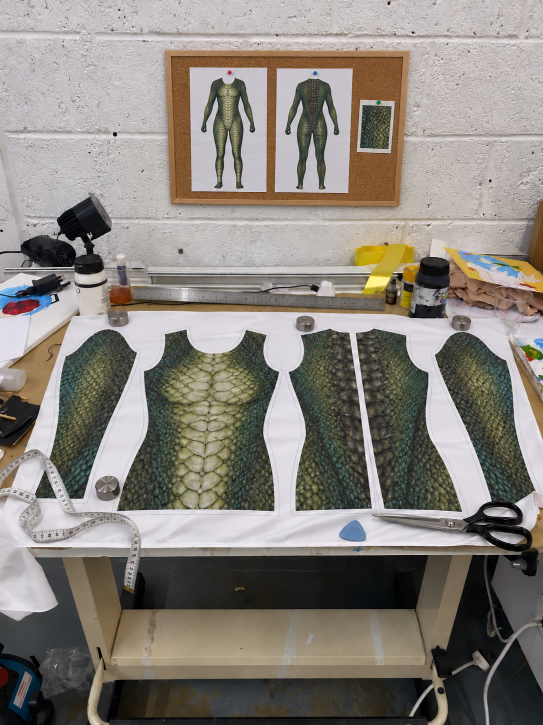 Printed suit showcasing textile sublimation printing