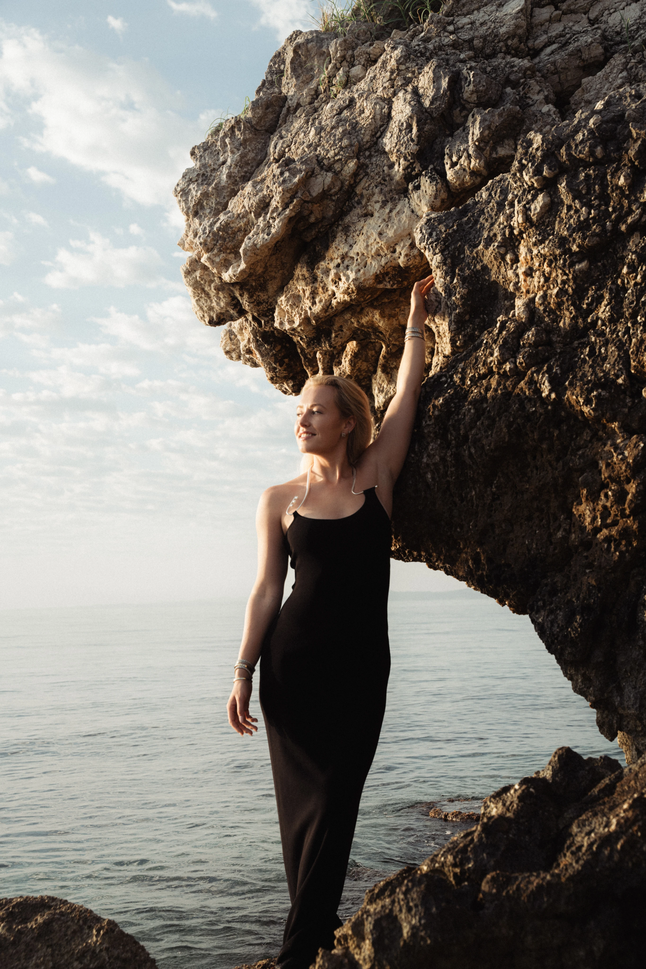 Cecilie above the sea
