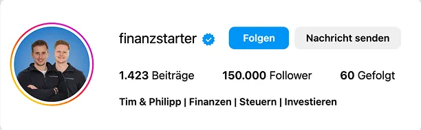 Instagram-Profil eines Kunden von Teaching Socials