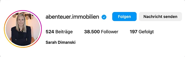 Instagram-Profil eines Kunden von Teaching Socials