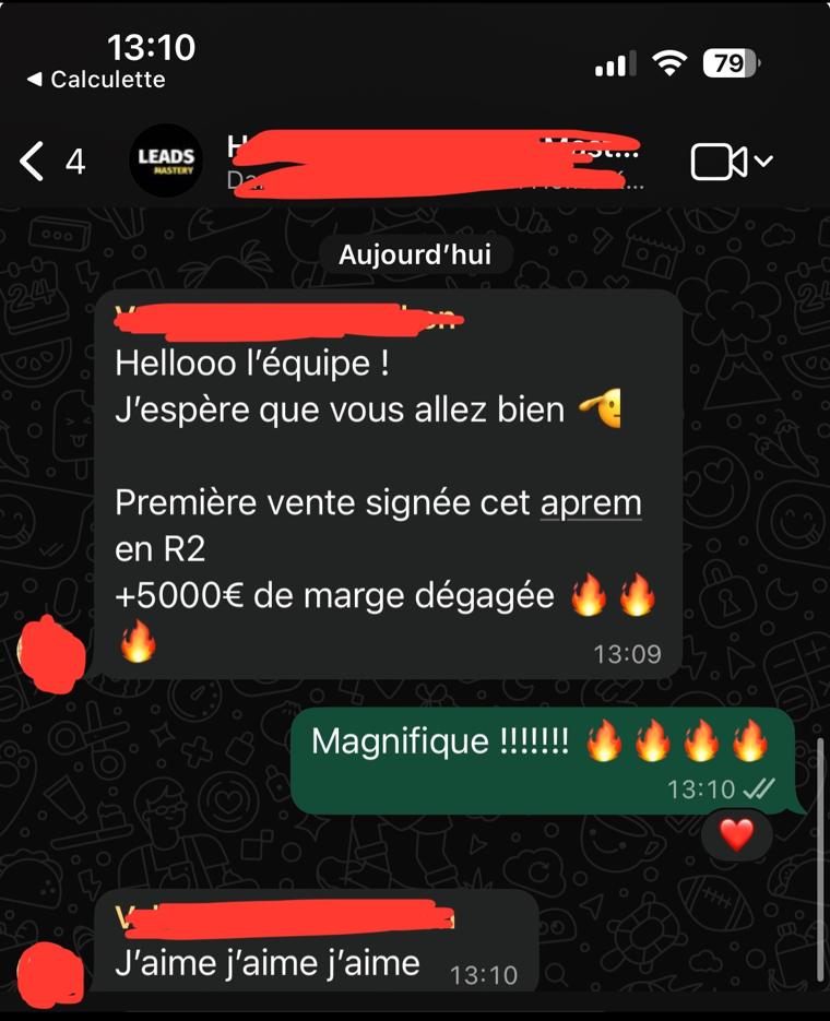 Retour client spa sur WhatsApp