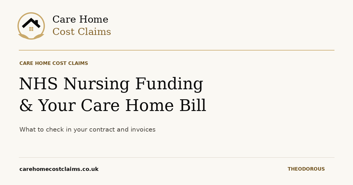 Your care home receives NHS nursing funding—should your bill fall?