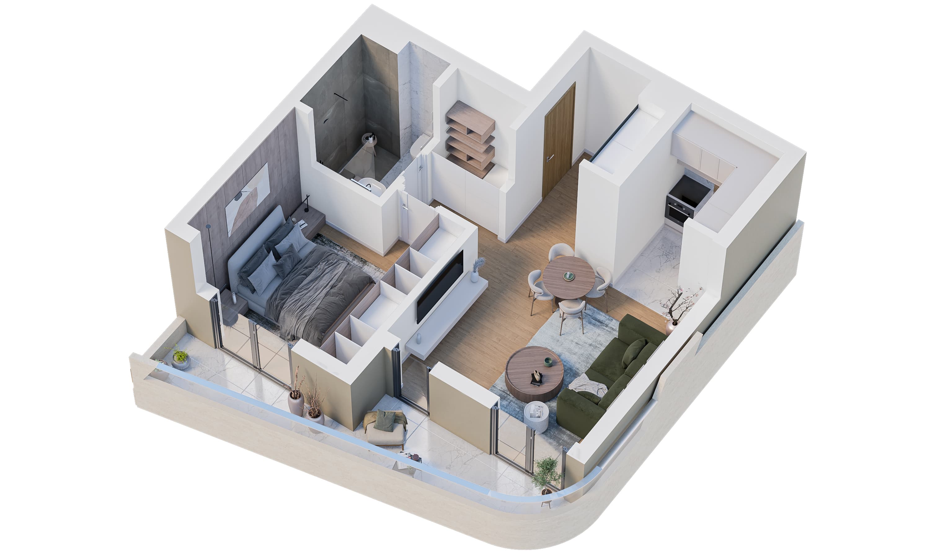 Modern interior hallway