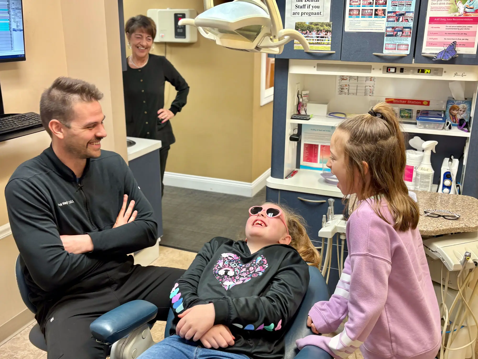 Dr. Petr Vaughan and kids at Harrison Pediatric Dentistry