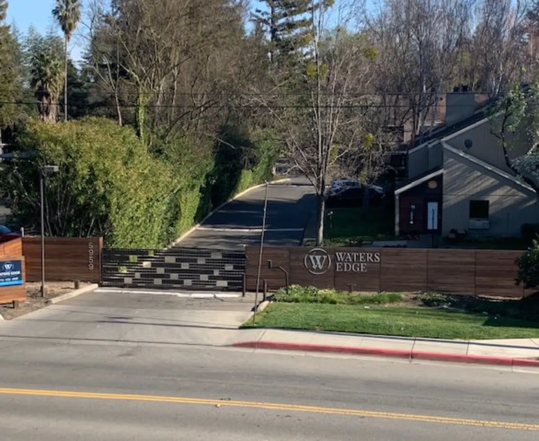Outdoor landscaping and monument sign