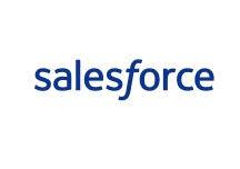 Salesforce company logo in blue text on white background.