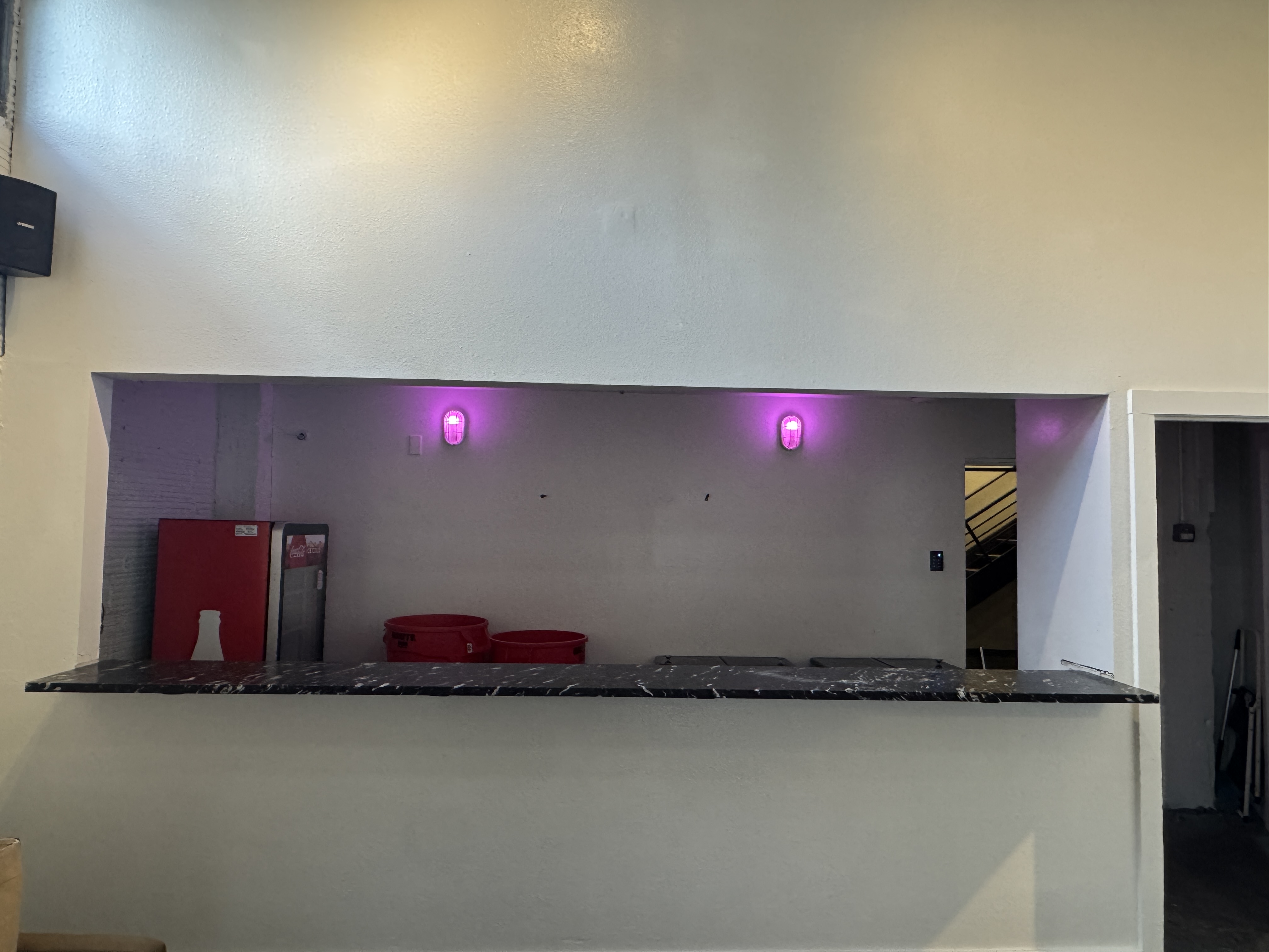 The lobby bar counter at 108 Blue Star