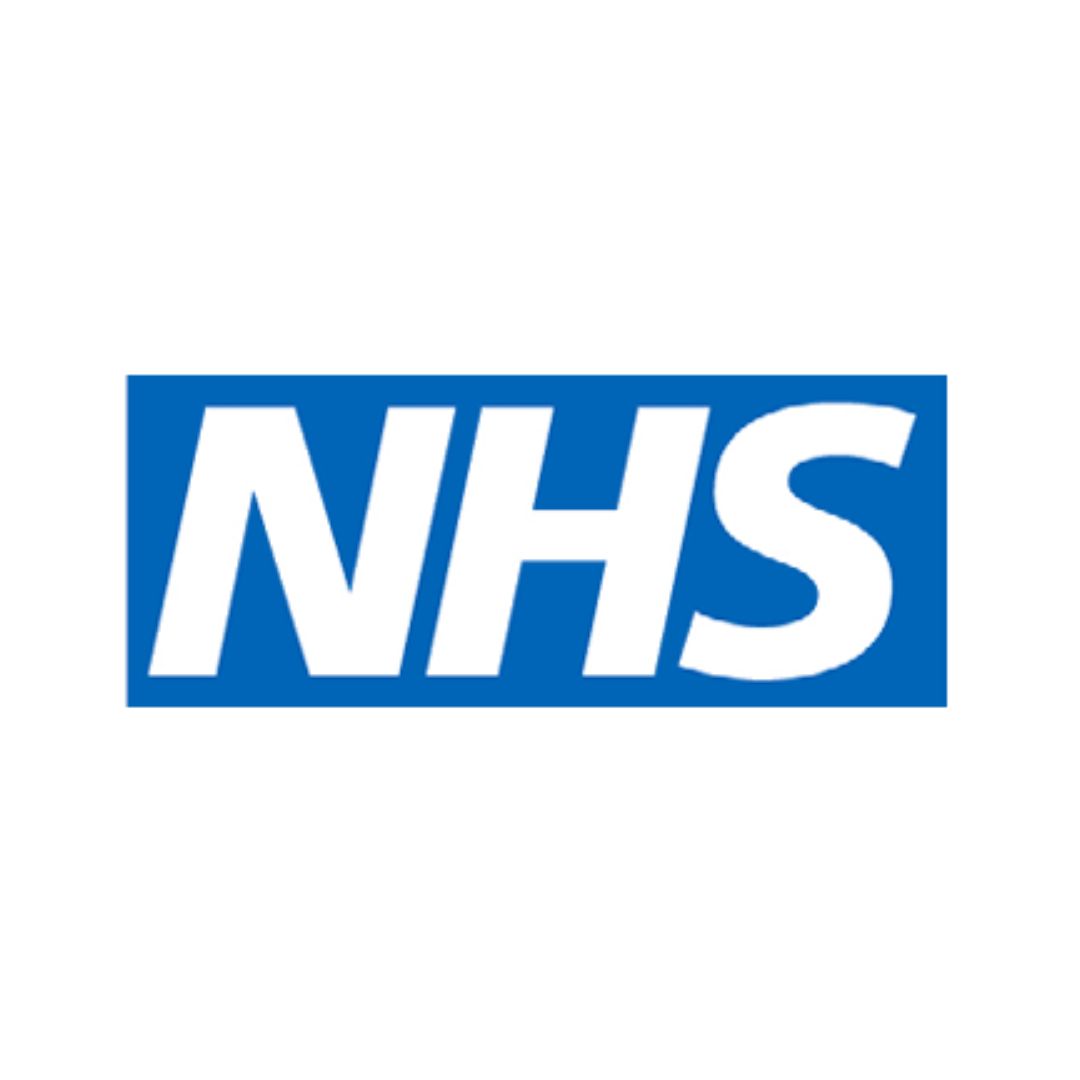 NHS logo representing healthcare staff participation in workplace mindfulness and resilience training programmes.