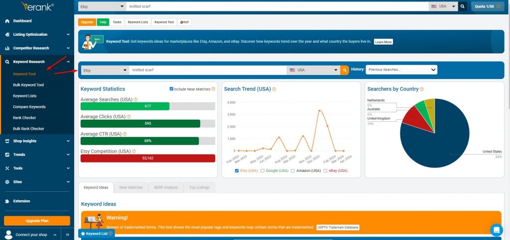 Erank Etsy Keyword Research
