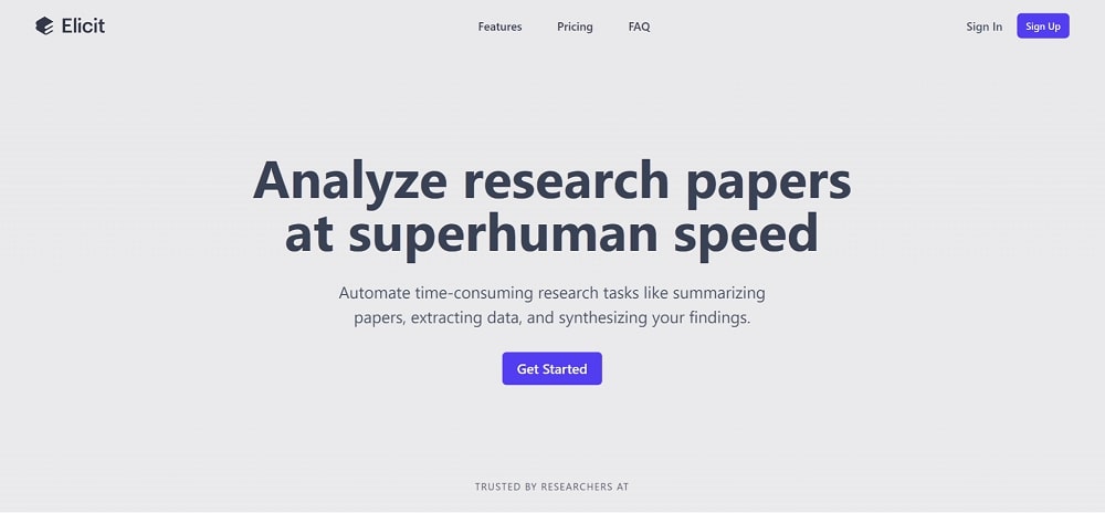 elicit research tool
