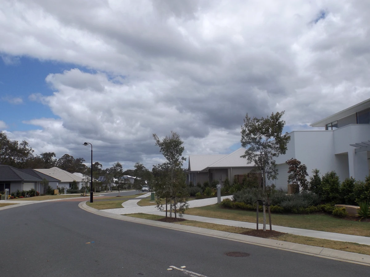 A modern residential street in Brisbane's eastern suburbs