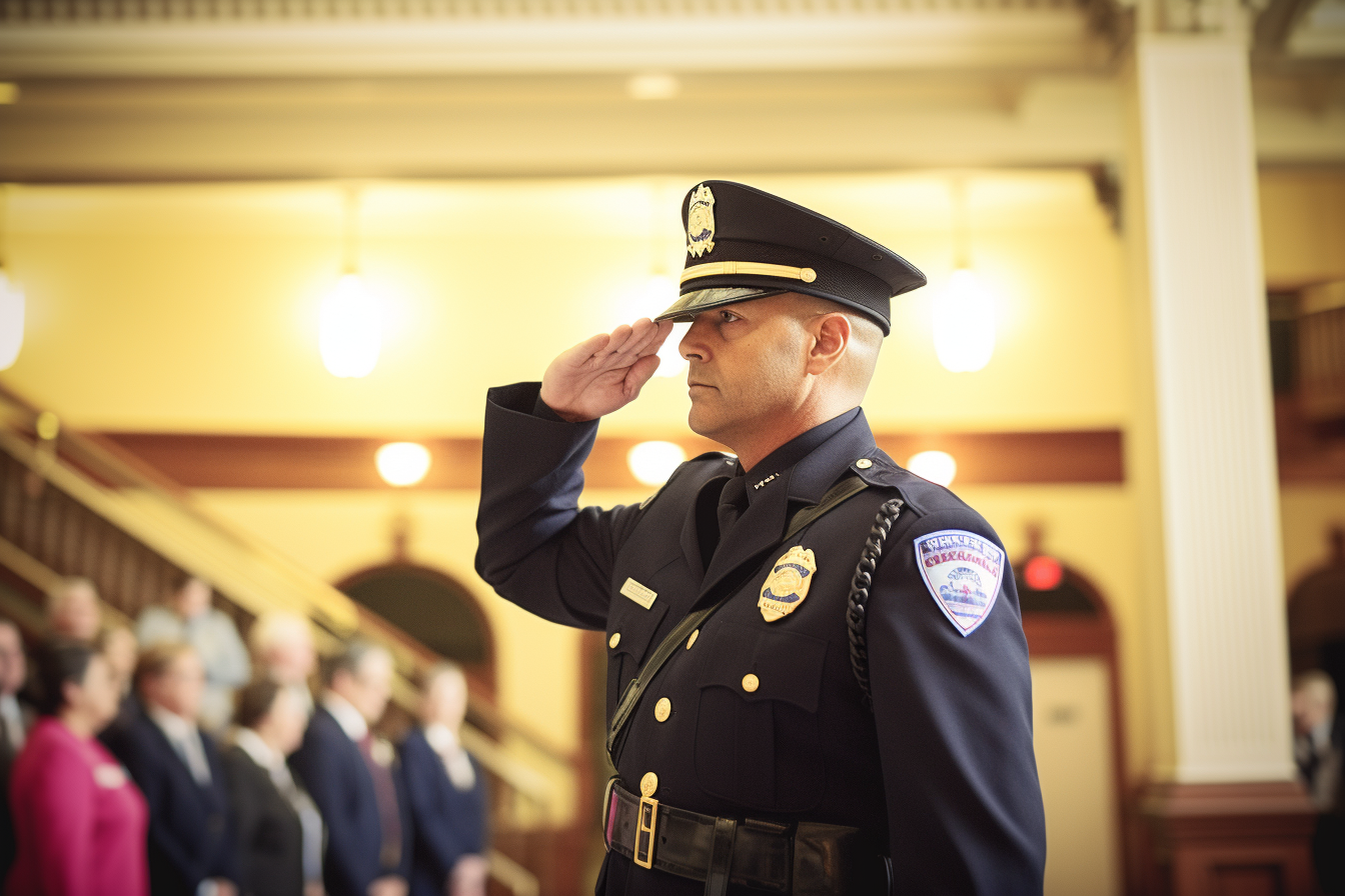 police officer being sworn in