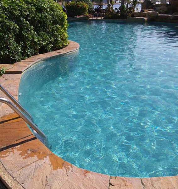 Renovated backyard pool