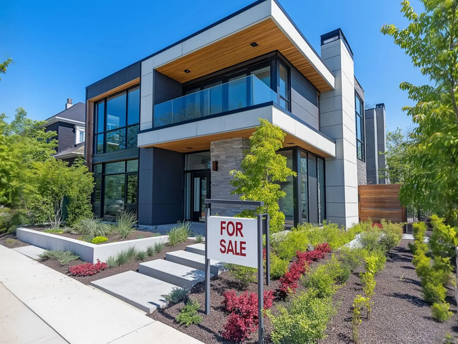 A contemporary house available for purchase