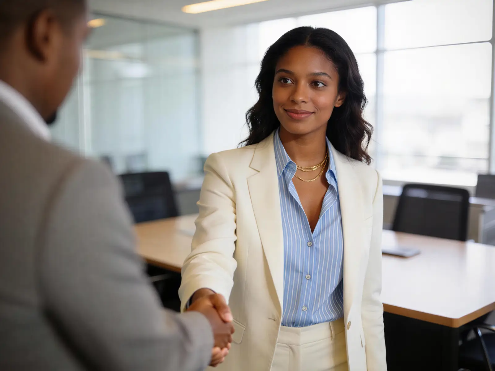A business handshake closing a deal
