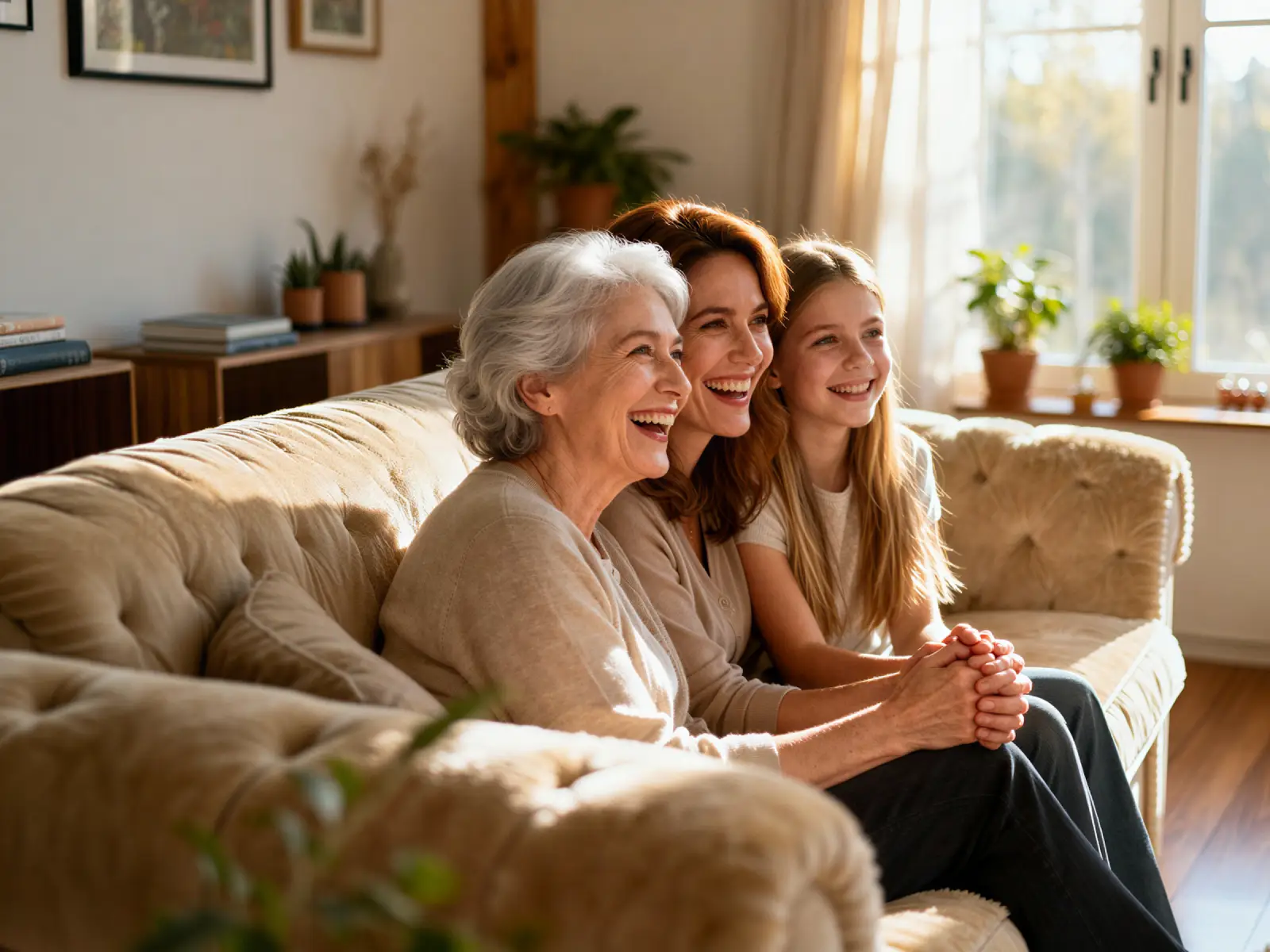 A grandparent and grandchild sharing a quiet moment