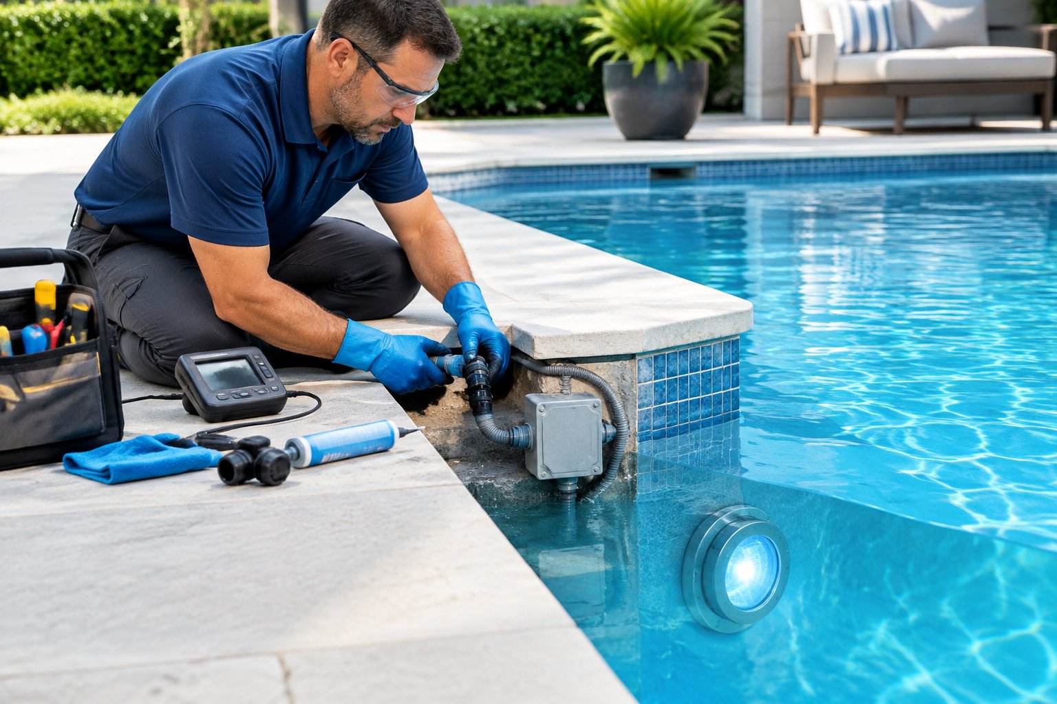 Pool Light Conduit Leak Repair: What It Costs and When to Call a Pro