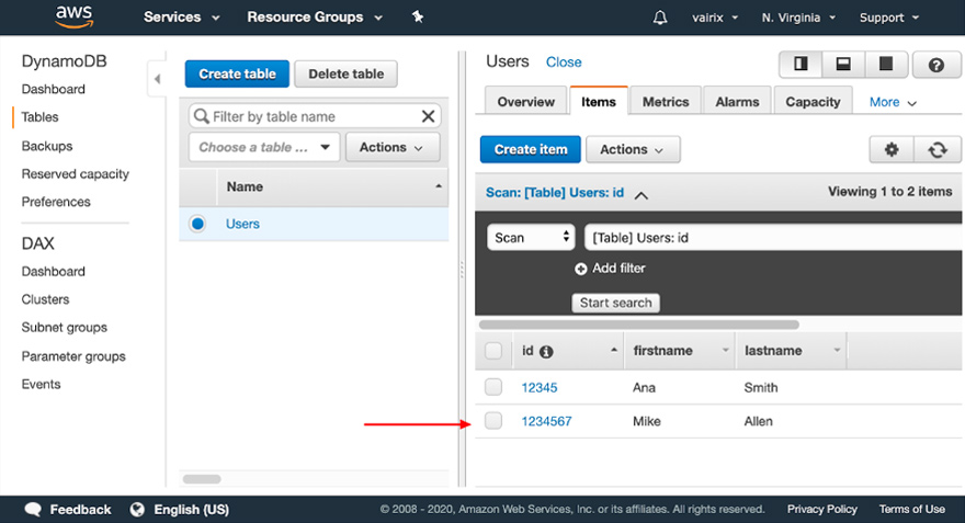 Lambda & DynamoDB